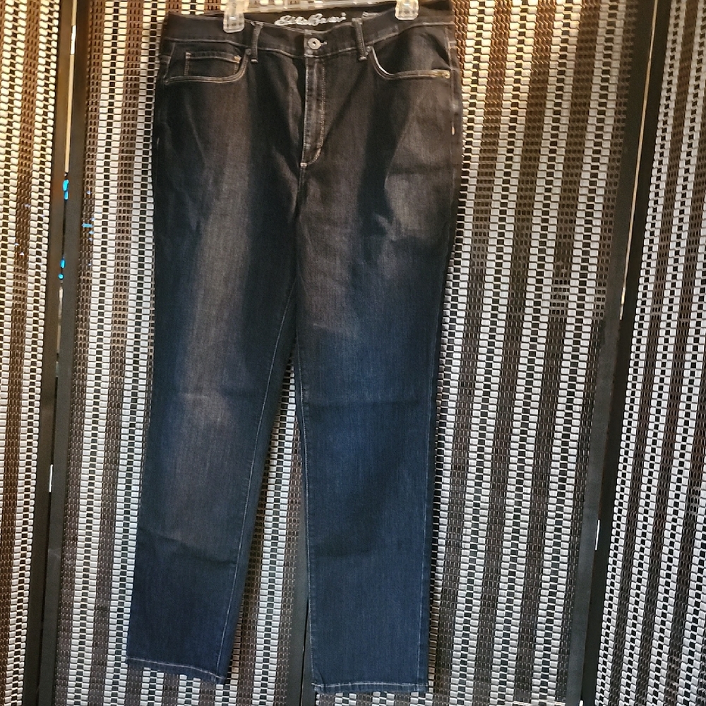 NWOT Eddie Bauer Revival High Rise Womens Dark blue Jeans Sz 16